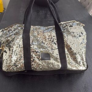 Vs pink Gold Sequin duffle Bag